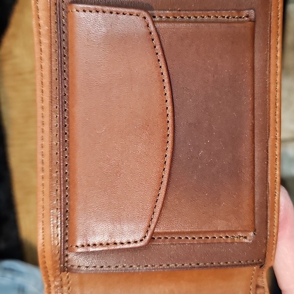 BOSCA Caddler Men's "Old Leather" Bifold Wallet w/Coin Pocket-Cognac-Vintage - Picture 6 of 12